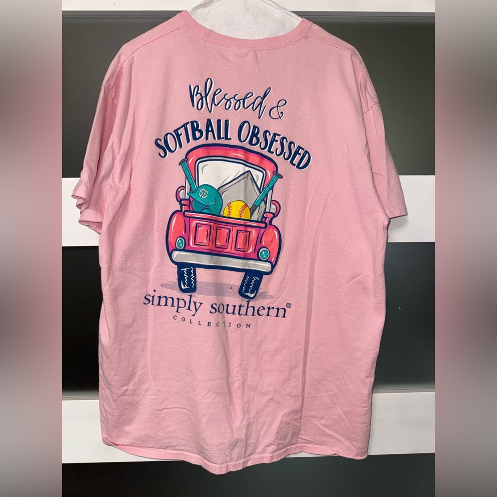 Simply Southern Women's Pink Short Sleeve Tee - Picture 2 of 3